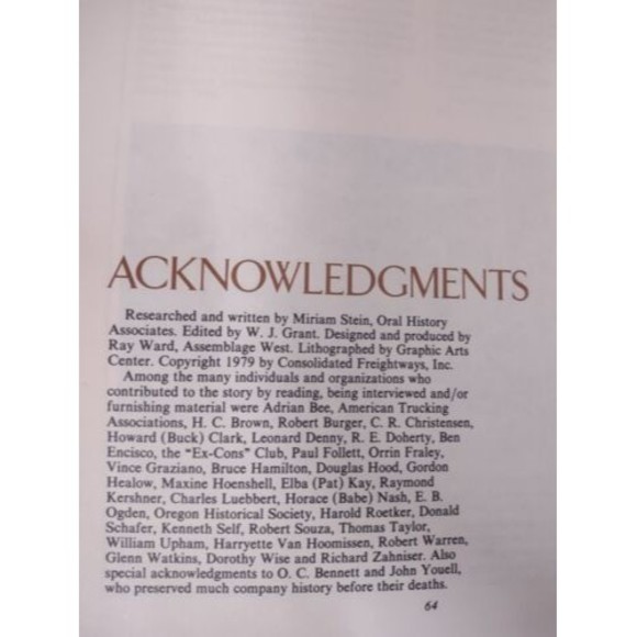 Consolidated Freightways, Inc. The First 50 Years 1929 - 1979 by Miriam Stein - Picture 4 of 4